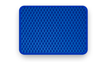 Килимок для туалету з водонепроникним шаром EVA синій/ромб 600х400х10 мм