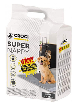Пелюшки для собак з активованим вугіллям Super Nappy 84х57, 30шт