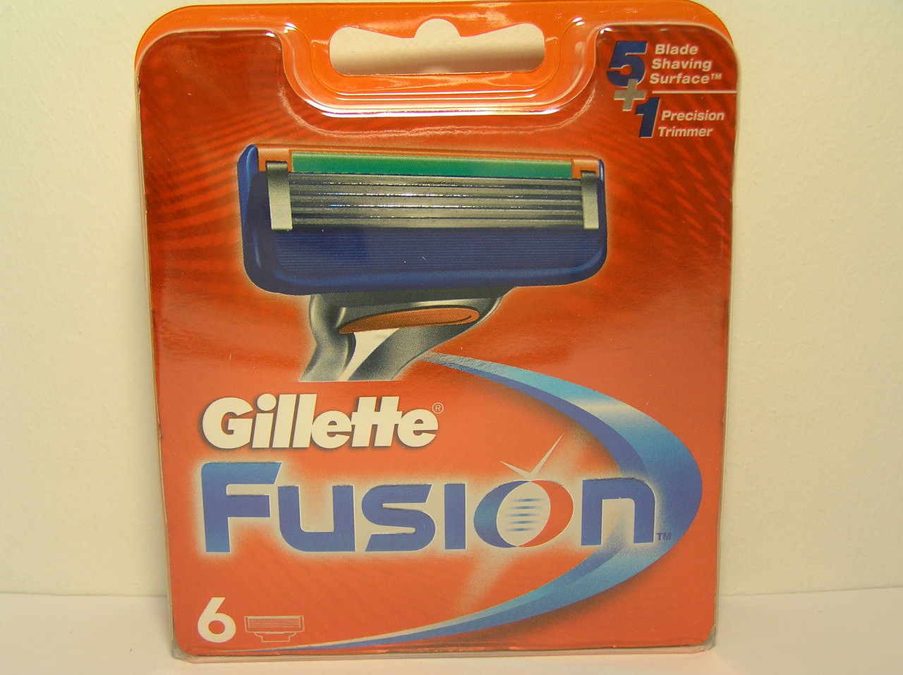 Касети для гоління чоловічі Gillette Fusion 6 шт. ( Картриджі, леза Жилет ф'южин оригінал)