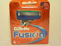 Кассеты для бритья мужские Gillette Fusion 6 шт. ( Картриджи,лезвия Жиллет фьюжин оригинал )