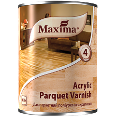 Лак паркетний поліуретан-акриловий Maxima Acrylic parquet varnish шовковисто-матовий 0.75л
