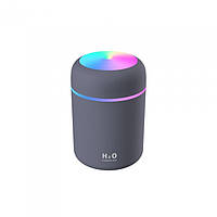 Міні USB зволожувач повітря H2O RGB 300мл, чорний