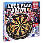 Мішень для гри в дартс з сизалю LETS PLAY DARTS GAME SET JE01D (d-45см, в комплекті 6 дротиків), фото 4