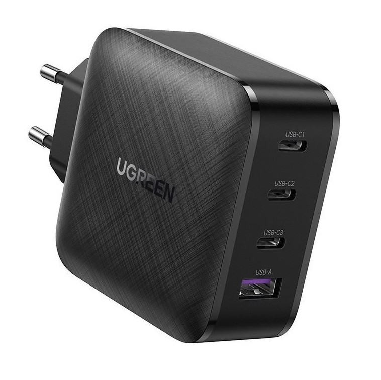 Зарядний пристрій Ugreen GaN 65W 4 USB PD QC3.0 QC4.0 FCP 3C1A (CD224)