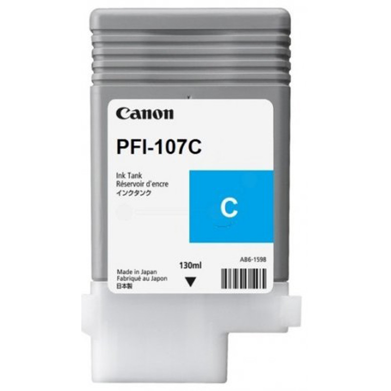 Оригінальний картридж Canon PFI-107C 6706B001 Cyan до принтера iPF670 680 681 685 686 770 780 781 785 786 MFP, фото 1