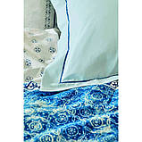 Постільна білизна Karaca Home ранфорс - Costa mavi 2020-2 блакитний євро, фото 2