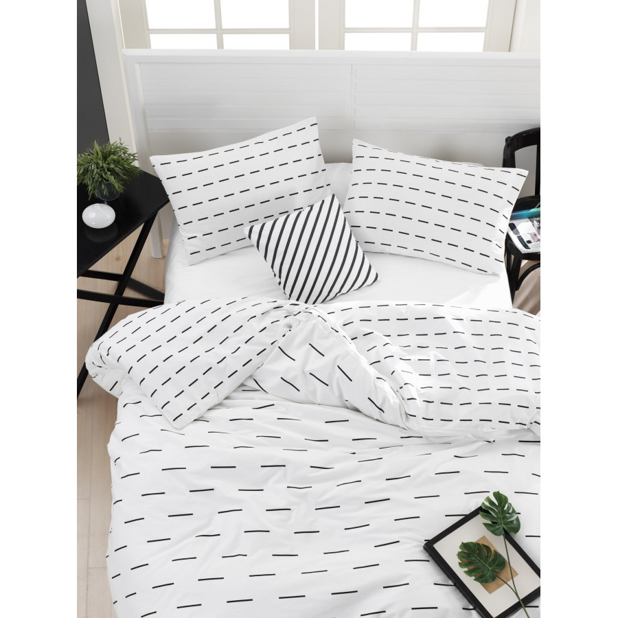 Постільна білизна Lotus Home Perfect Ranforce - Lace білий сімейний