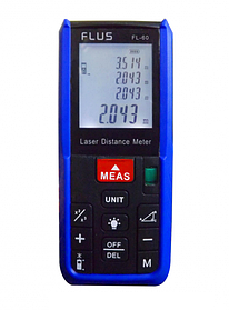 Лазерний далекомір ( лазерна рулетка ) Flus FL-60 (0,039-60 м) проводить вимірювання V, S, H