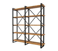 Стеллаж Лофт Узкий 180*160*35 См для Книг и Документов, 2 Секции ...