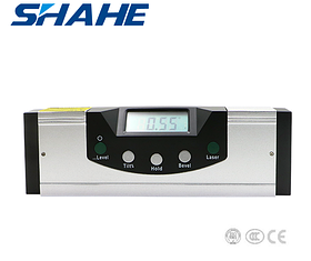 Цифровий рівень з лазером Shahe (5416-150) з цифровим кутоміром 90° і рідинним рівнем. 150 мм