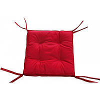 Подушка на стул Lotus 40*40*5 - Optima с завязками красный