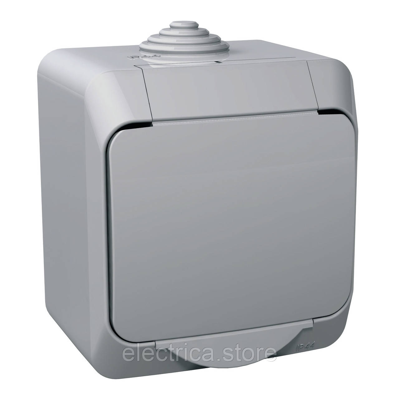 Одноклавішний вимикач Cedar Plus IP44 сірий WDE000610, фото 1