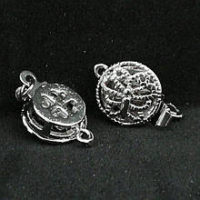 Застібка упаковка 10 шт 19 мм колір світле срібло