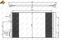 NRF 35938 — Радіатор кондиціонера на Рено-Сценік III 1.5dci,1.6i 16V, 1.6dci, 2.0dci, фото 6