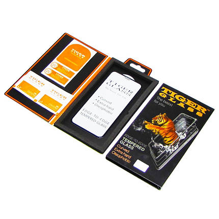 Защитное стекло TigerGlass для Apple iPhone 12/12 Pro Full Glue (0.3 мм, 2.5D, чёрное), фото 2