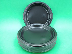 Тарілка одноразова пластикова 240 мм чорна BITTNER, уп./50 штук