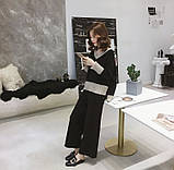 Жиночій в'язаний костюм двійка светр і брюки, фото 2