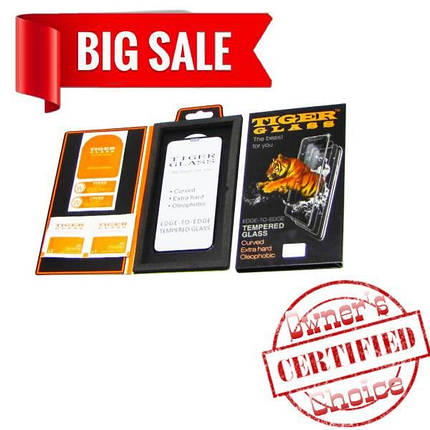Защитное стекло TigerGlass для Apple iPhone 12 Pro Max Full Glue (0.3 мм, 2.5D, чёрное), фото 2