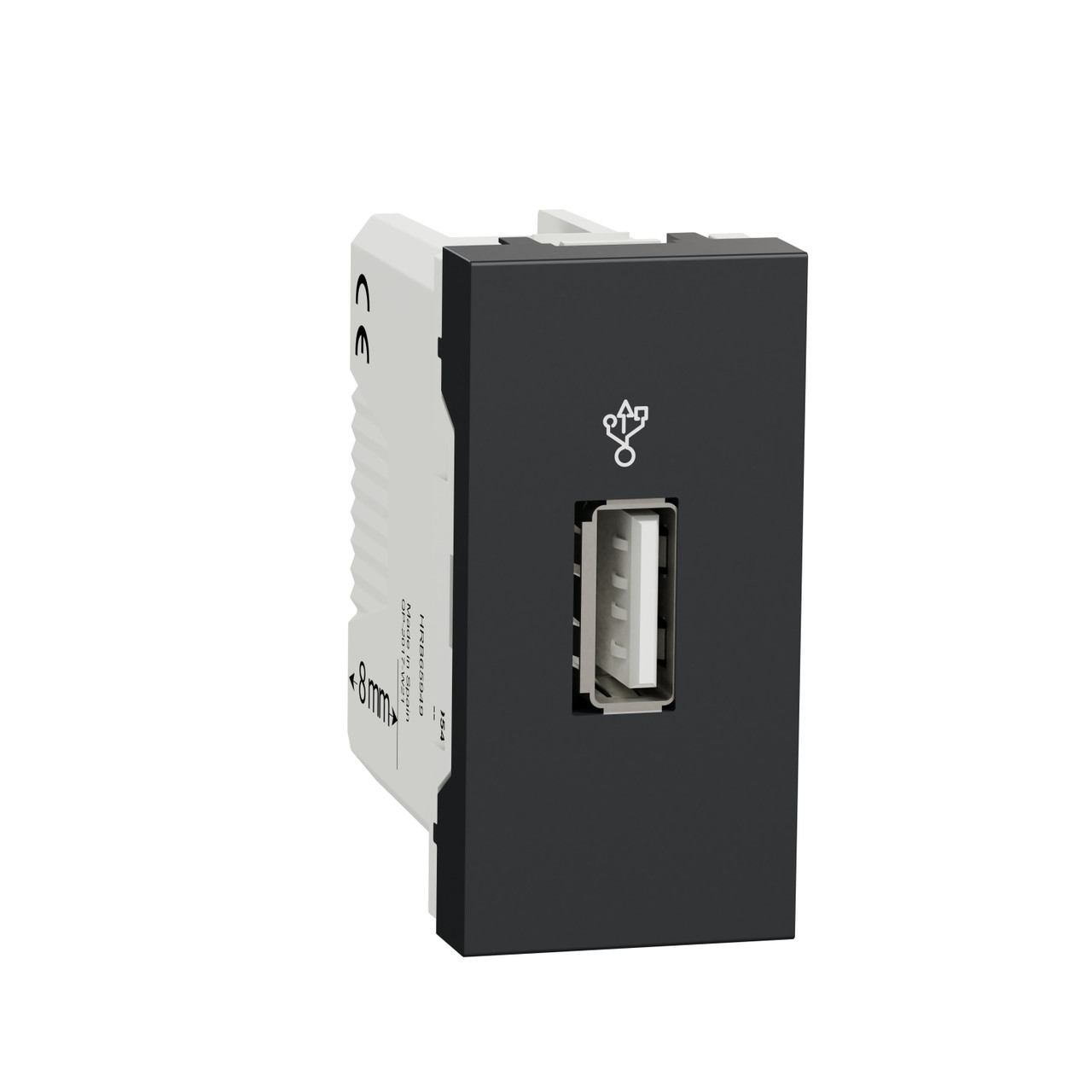 USB конектор 1 модуль антрацит Schneider Unica New (NU342954)