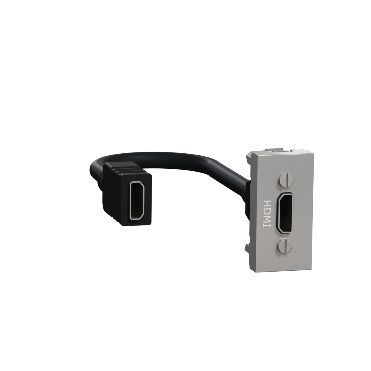 Розетка HDMI, 1 модуль алюміній Schneider Unica New (NU343030)