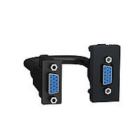Розетка HD15 female (VGA) 1 модуль антрацит Schneider Unica New (NU343254)