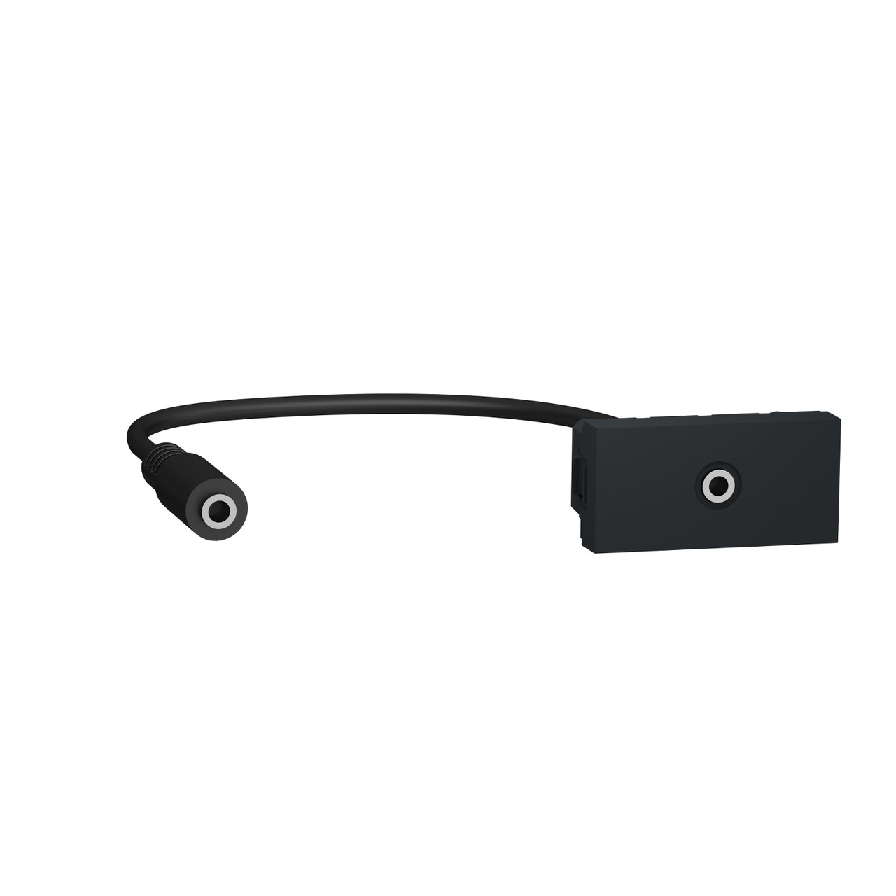 Розетка Minijack 1 модуль антрацит Schneider Unica New (NU343354)