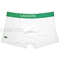 Мужские трусы Lacoste, материал хлопок, цвет белый, в наличии разные размеры