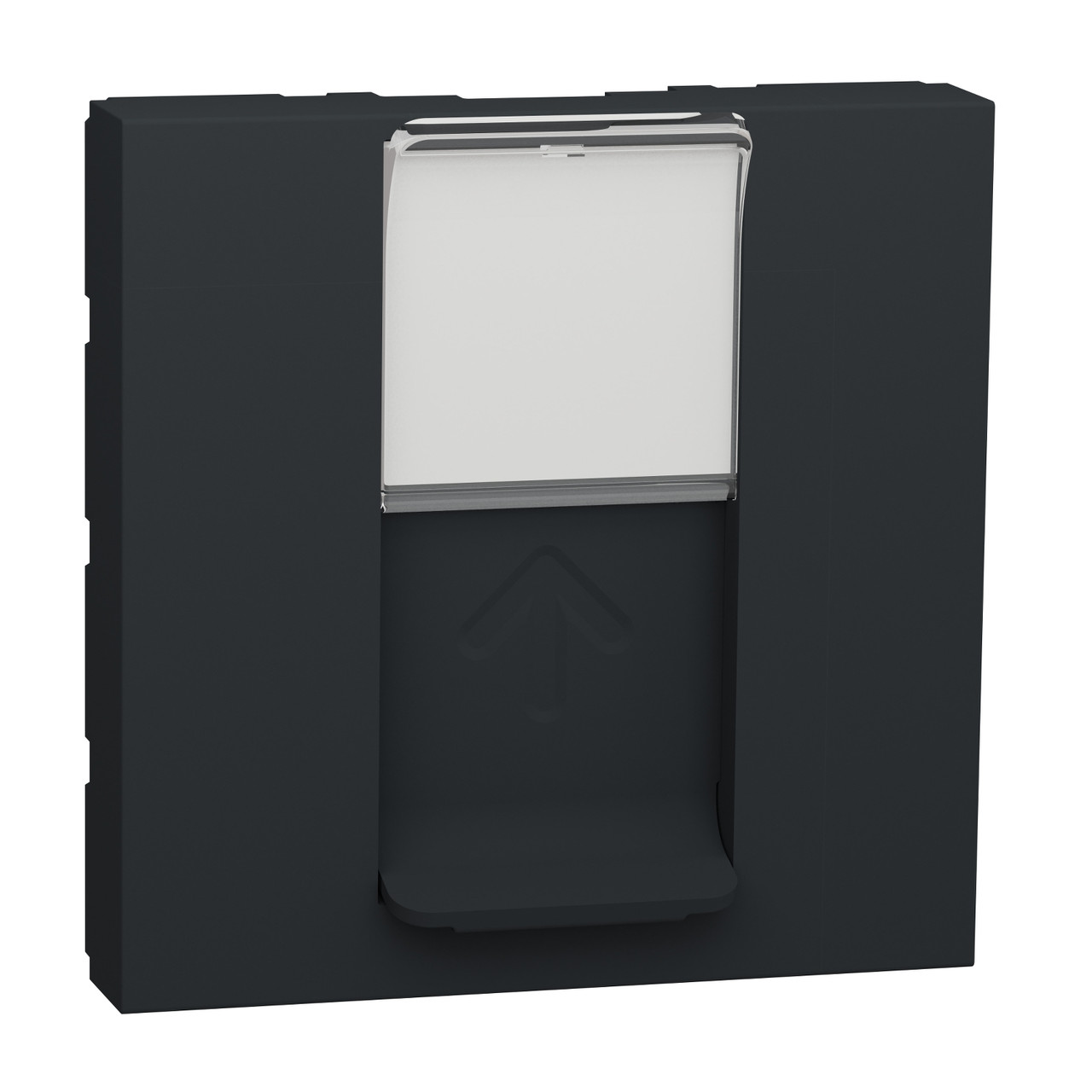 RJ45 накладка 2 модуль антрацит