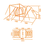 Намет Narrow 6РЕ "Кемпінг" 4820152611000 (Україна), фото 8