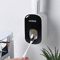 Стильний дозатор для зубної пасти ECOCO (black, чорний)