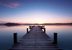  WG 00953 Pier At Sunrise ФЛІЗЕЛІЧНІ фотошової на стіну «Пир на світанку».