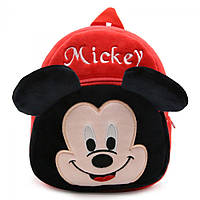 Рюкзачок для садка. Дитячий рюкзак для хлопчика Мікі Маус Mickey. Плюшевий рюкзачок для садка