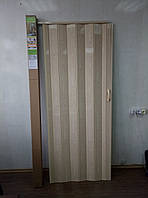 Дверь гармошка раздвижная глухая пластиковая 810*2030*6 мм стандарт ПВХ №11 секвоя