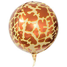 Фольгована кулька 4D сфера жираф 22" (55см) Китай