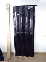 Двері гармошкою глуха №12 венге чорний, розмір 810*2030*6 мм