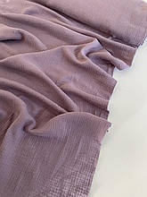 Муслін (бавовняна тканина) жатка запорошена бузок однотон (ширина 1,35 м)