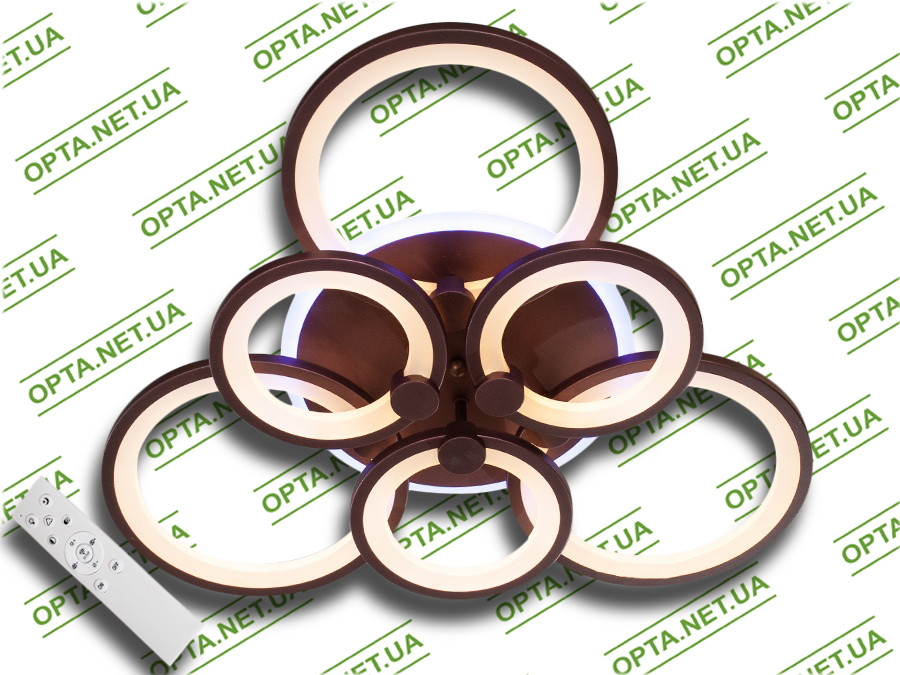 Світлодіодна люстра MX2280/3+3CF LED 3color dimmer (Коричневий) 125W, фото 1