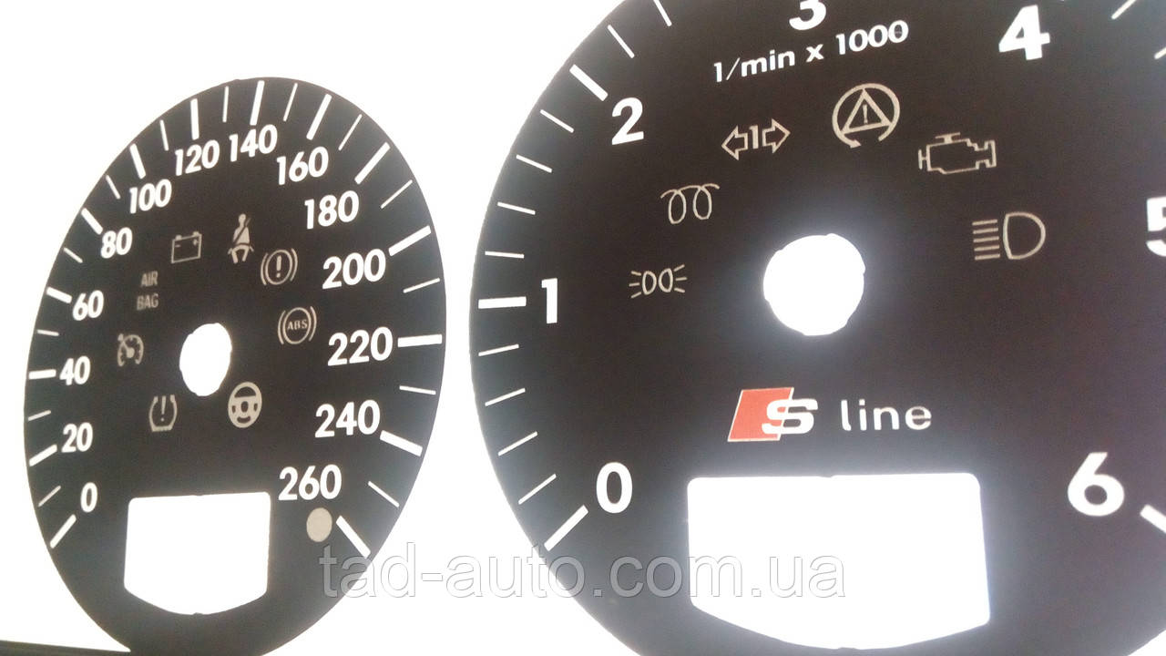 Шкалы приборов Audi A3