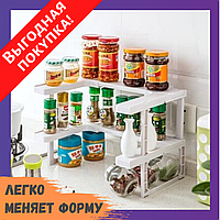 Органайзер-полка регулируемая для специй Spicy Shelf sh-50 / Организация и хранение мелочи, баночек