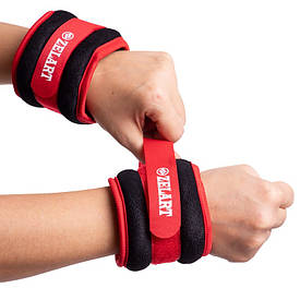 Обтяжувачі-манжети для рук і ніг 1 кг (2шт. по 0,5 кг) Zelart FI-2502-1, Фіолетовий Червоний