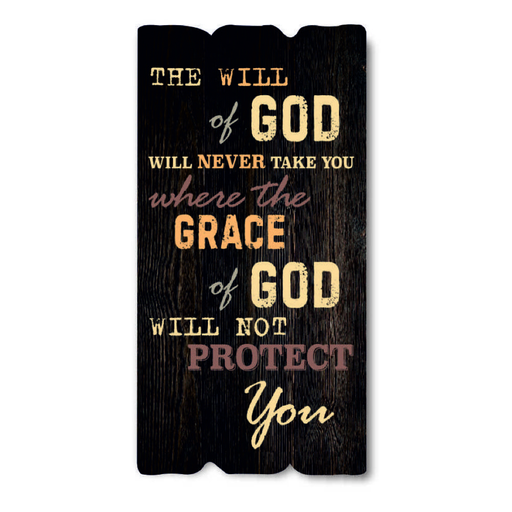 Декоративна дерев'яна табличка 30х15 The will of God will never take you where the grace of God will not хрт10035ка Тур-Колекшн