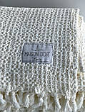 Вафельний плед Maison Dor Emeline Cream бавовна 240-260 см кремовий, фото 2