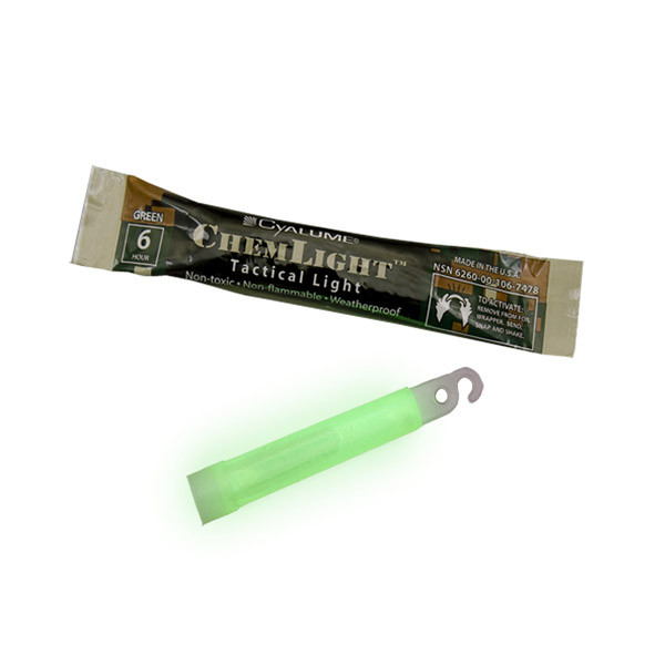 Хімічне джерело світла Cyalume ChemLight 4" GREEN 6 годин
