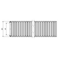 Труба гофрована електромонтажна з протяжкою 750N/5см; Ø40мм; ПВХ; темно-сіра; Бухта 25 м