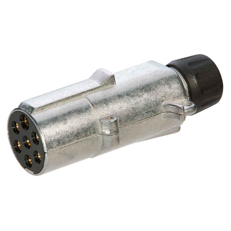 Вилка до напівпричепа 7 PIN N Type ERICH JAEGER (ISO 1185) 24V металева, фото 1