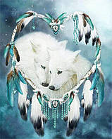 Набор алмазной вышивки "Белые Волки. Пара", 40*50см, AS4594
