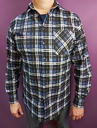 Фланелева сорочка великих розмірів у клітинку