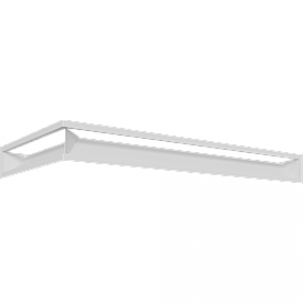 Люфт SF кутовий правий білий 40x80x9