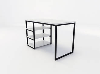 Стіл офісний Лофт з полицями для ноутбука 120*60*76 см. Стіл письмовий комп'ютерний в офіс, меблі стиль Loft