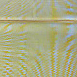 Тканина з жовто-жовтогарячим мінізигзагом, фото 2